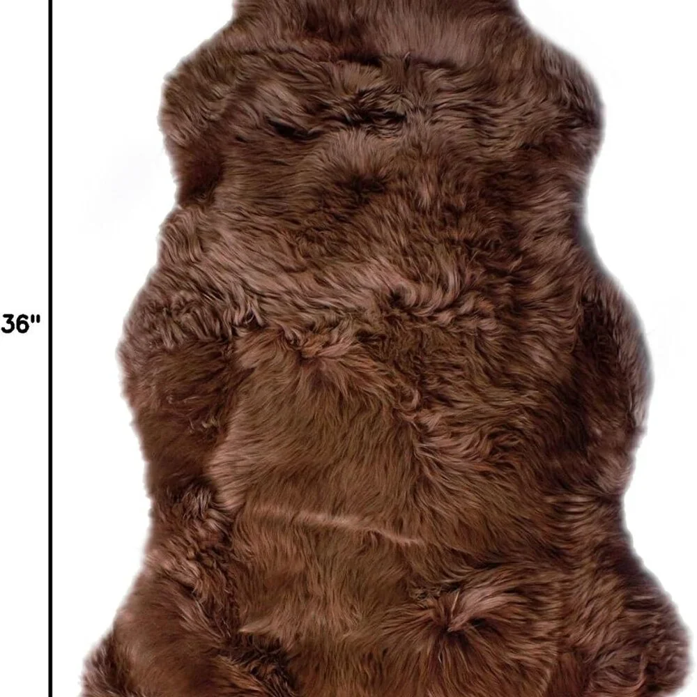 New Premium Genuine Sheepskin Rug Brown Real Australia Sheepskin Natural Luxury